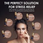 SALUBRITO Essential Oil Roll On Set, 6x10ml Aromatherapy Oil Roller Ball with Lavender, Peppermint Essential Oil Blend for Skin, Anxiety Relief, Relaxation Gift for Women - Sleep, Breathe - Image 6