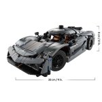 LEGO Technic Koenigsegg Jesko Absolut Grey Hypercar, Race Car Building Toy Set for Boys, Girls & Kids Aged 10 Plus, Buildable Vehicle Model Kit, Introduction to Engineering, Birthday Gift Idea 42173 - Image 6