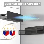 Aufworld Magnetic Spice Rack for Refrigerator, 2 Pack Magnetic Shelf, Fridge Magnet Organizer with Moveable 4 Hooks, Magnet Fridge Shelf for Kitchen Organization and Storage (2 Pack) - Image 6