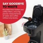 Instant Infusion Brew Automatic Filter Coffee Maker 24 Hour Programmable Coffee Machine, Glass Carafe, Digital Display - Keep Warm Function, 4-12 cup Customisable Brewing, Black - Image 2