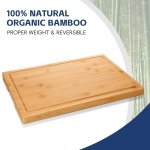Hiware 3-Piece Bamboo Cutting Boards for Kitchen, Heavy Duty Bamboo Cutting Board with Juice Groove, Wood Cutting Board Set for Meat, Vegetables - Image 5