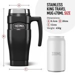Thermos Stainless King Copper Travel Mug (470ml), Reusable Insulated Stainless Steel Coffee Cup for Hot or Cold Drinks, Vacuum Sealed Water Flask with a Leak-Proof Lid, 7hr Hot/18hr - Image 2