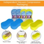 2 Pack Car Sponges,Jumbo Sponges For Car Cleaning,Anti Scratch Technology for Car Exterior & Window Washing- Perfect For Wheels, Windscreen & Bodywork (2 Yellow Jumbo Car Sponge) - Image 5