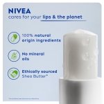 NIVEA Lip Balm Original Care (4.8g) Lip Balm Deeply Hydrates Lips for 24h+, with 100% Natural Origin Ingredients, Shea Butter, and Vitamins, Lip Care - Image 3