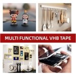 3M Double Sided Mounting Tape 12.5mm x 4.7m Clear 4905 0.5mm Thick Heavy Duty Adhesive Waterproof Foam Tape for Car Home Office Deco - Image 3