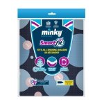 Minky Smart Fit Ironing Board Cover, Large Ironing Board Covers 125 x 45 cm, Elasticated & Thick Felt Backing, Washing Machine Safe, Made in the UK