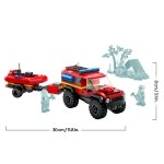 LEGO City 4x4 Fire Engine with Rescue Boat Building Toys for 5 Plus Year Old Boys & Girls, Imaginative Play Set Includes a Dinghy, Trailer, Tent, Camper and 2 Firefighter Minifigures, Gift Idea 60412 - Image 6