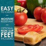 Premium Extra-Thick Wooden Chopping Boards - 3 Piece Bamboo Chopping Board Set - 33x22cm / 28x22cm / 22x15cm - Ideal for Carving Meat, Cutting Vegetables, Cheeses and Bread - by LARHN - Image 5