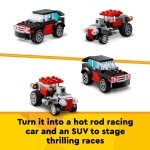LEGO Creator 3in1 Flatbed Truck with Helicopter Toy to Propeller Plane and Fuel Lorry to Hot Rod and SUV Car Toys for 7 Plus Year Old Boys, Girls and Kids who Love Cool Vehicles, Gift Idea 31146 - Image 9