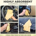 CarMax® English Premium Grade Natural Chamois Leather - Large - Perfect for drying off the whole car, glass, mirrors, inside and out, super soft and highly absorbent, Made in the UK - Image 6