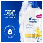 Head & Shoulders Citrus Fresh Anti Dandruff Shampoo For Greasy Hair, 1000ml, Up to 100% Flake Free, Clinically Proven, For Any Hair and Scalp Type, For Daily use, Clean Feeling - Image 4