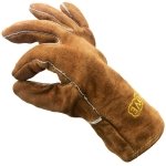 Cosystove Genuine Full Leather Heavy Duty Heat Resistant Gloves for Woodburner, Multi-Fuel Stoves Heavy Duty Safety Gauntlet Also for BBQs Pizza Ovens - Image 7