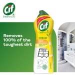 Cif Lemon Cream Cleaner multipurpose surface cleaner with 100% natural cleaning particles removes 100% of the toughest dirt 750 ml - Image 4