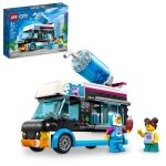 LEGO City Penguin Slushy Van Building Set 60384, Truck Toy for Kids 5+ Years Old with Costume Figure, Summer Series, Great Gift Idea for Boys and Girls, Blue