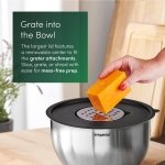 Emperial Mixing Bowls Set of 5 | Stainless Steel Nesting Bowls with Airtight Lids & 3 Grater Attachments | Non-Slip Bases with Measurement Marks | 4.7L, 2.8L, 1.9L, 1.4L & 0.6L - Image 5