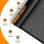 FB FunkyBuys Washable Door Mats Indoor & Outdoor - Non-Slippery Heavy Duty Doormats Indoor - Highly Absorptive Rubber Door Mat - Perfect for Kitchen, Home and Hotel Entrance (Anthracite, 40x60 CM) - Image 5