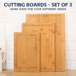 Hiware 3-Piece Bamboo Cutting Boards for Kitchen, Heavy Duty Bamboo Cutting Board with Juice Groove, Wood Cutting Board Set for Meat, Vegetables - Image 6