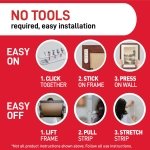 Command Picture Hanging Strips, Value Pack - 8 Pairs of Medium (16 Strips), 8 Pairs of Large (16 Strips) - For Pictures, Frames, Mirrors, Wall décor - Damage Free Hanging - Image 15