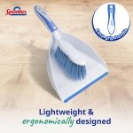 Spontex Dustpan & Brush Set | Large Capacity Dustpan | Durable Bristles & Easy-Sweep Rubber Blade | Compact Storage | Lightweight Design - Image 4