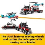 LEGO Creator 3in1 Flatbed Truck with Helicopter Toy to Propeller Plane and Fuel Lorry to Hot Rod and SUV Car Toys for 7 Plus Year Old Boys, Girls and Kids who Love Cool Vehicles, Gift Idea 31146 - Image 11