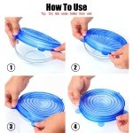 DigHealth Silicone Stretch Lids, 12 Pack of Silicone Food Covers, BPA and Expandable to Fit Various Shape of Containers, Dishes, Bowls, Safe in Dishwasher, Microwave and Freezer - Image 5