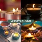 Zuvo 8-Hour Unscented Tea Light Candles (50-Pack) - Long-Lasting with Cotton Wicks, Clean Burning, 3.8 x 2.3 cm, White - Image 5