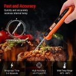 ThermoPro TP03H Meat Thermometer with IPX6 Waterproof, Food Thermometer Foldable Food Temperature Probe with LCD Backlight Calibration Lock Fuction, Kitchen Digital Instant Read Probe for Oil Jam Milk - Image 7