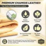CarMax® English Premium Grade Natural Chamois Leather - Large - Perfect for drying off the whole car, glass, mirrors, inside and out, super soft and highly absorbent, Made in the UK - Image 7