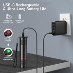 Blukar LED Torch Rechargeable, 2000L Super Bright Adjustable Focus Flashlight, 4 Lighting Modes, Long Battery Life, Waterproof Pocket Size Torch for Power Cuts, Emergency, Camping, Hiking, Outdoor - Image 5