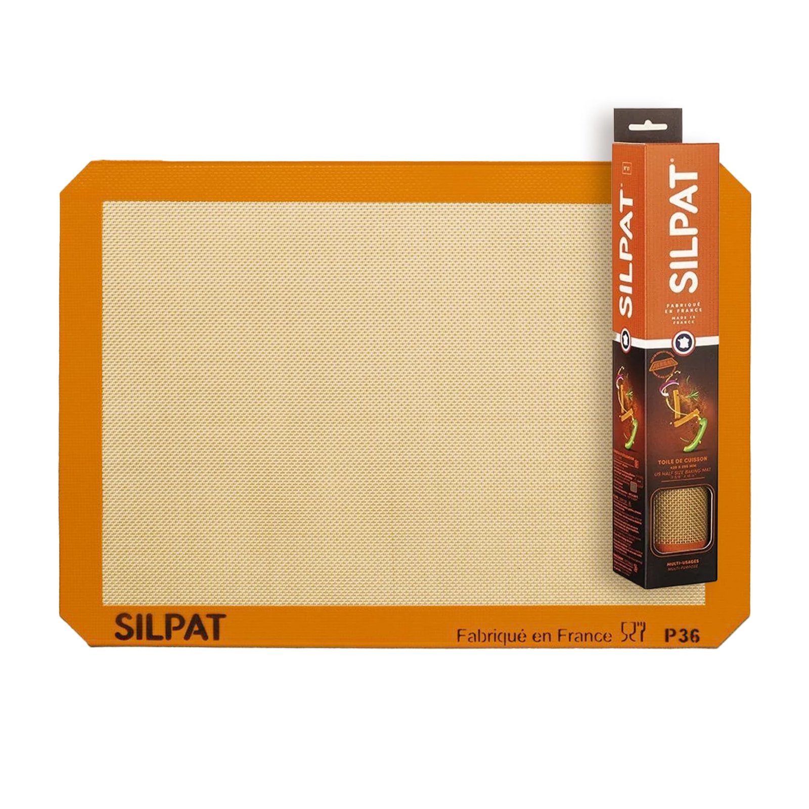 Silpat AE420295-07 Premium Non-Stick Silicone Baking Mat, Half Sheet Size, 11-5/8" x 16-1/2"