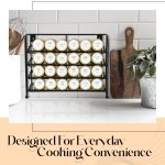 ToughHub 24 Pcs Glass Spice Jars with Bamboo Lids - 120ml Airtight Spice Containers with Shaker Lids, 96 Pre-Printed English Labels, Silicone Funnel & Cleaning Brush – Spice Bottles for Home Kitchen - Image 2