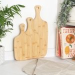 Salter Wooden Chopping Boards - 3 Piece Bamboo Chopping Board Set - 30cm, 35cm, 45cm, Chop, Cut & Carve Meat, Vegetables, Cheese & Bread, Protects Worktops, Paddle Handles with Hooks, BW06732EU7 - Image 10