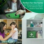 Lewis-Plast First Aid Kit Bag - 160 Piece Survival Kits - Safety Essentials for Travel Car Home Camping Work Hiking Holiday - Pack Supplies - Medium - Image 4