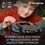 LEGO Technic Koenigsegg Jesko Absolut Grey Hypercar, Race Car Building Toy Set for Boys, Girls & Kids Aged 10 Plus, Buildable Vehicle Model Kit, Introduction to Engineering, Birthday Gift Idea 42173 - Image 11