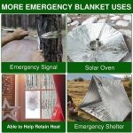 HONYAO® Emergency Blanket 3pcs, Foil Blanket Silver, Thermal Blanket 210×160 cm, Survival Blanket Perfect for Outdoors Survival Car Hiking Marathons First Aid, Tear Resistant - Image 2