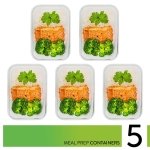 [5-Pack] Food Prep & Storage Glass Containers with Lids - Airtight Glass Meal Prep Containers Reusable (1060 Millilitres - 1 Compartment) - Image 9