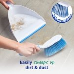Spontex Dustpan & Brush Set | Large Capacity Dustpan | Durable Bristles & Easy-Sweep Rubber Blade | Compact Storage | Lightweight Design - Image 6