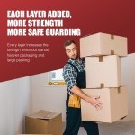 Merrimen Strong Heavy Duty Roll Pack Brown Packaging Tape, Secure Sticky Sealing Tape for Parcel Boxes, Moving Boxes, Large Postal Bags for Long Term Storage, (48MM x 66M) (3 rolls, Brown) - Image 6