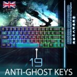 PC Gaming Keyboards SUMVISION SEEKER DESTROYER 60% Percent Pro Gaming Keyboard Wired USB Mini Compact Backlit Mechanical Feel Apple Mac Windows 11 PC PS5 Xbox Series X/S (FREE UK TECH SUPPORT) - Image 2