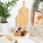 Salter Wooden Chopping Boards - 3 Piece Bamboo Chopping Board Set - 30cm, 35cm, 45cm, Chop, Cut & Carve Meat, Vegetables, Cheese & Bread, Protects Worktops, Paddle Handles with Hooks, BW06732EU7 - Image 5