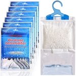 Set of 6 Hanging Interior Wardrobe Dehumidifier - 230g Each Bag - Ideal to stop damp & condensation- For Wardrobe, Home, Kitchen, Garage, Bedroom, Caravan, Office, Basement etc
